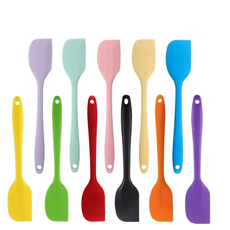 Silicone cream spatula Non-stick butter spatula Heat-resistant kitchen baking tools DIY cake baking tools