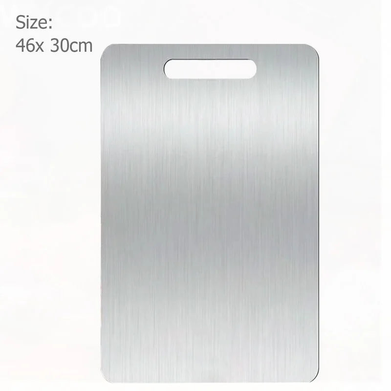 WXCOO Chopping Board Stainless Steel Double Sided Thickened Kneading Dough Board Kitchen Household Fruit Cutting Block