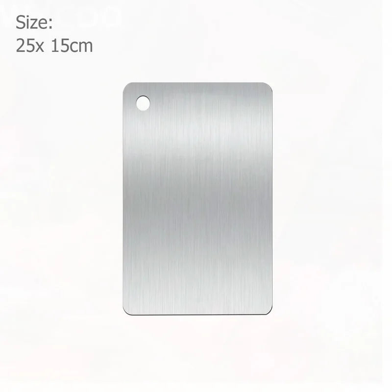 WXCOO Chopping Board Stainless Steel Double Sided Thickened Kneading Dough Board Kitchen Household Fruit Cutting Block