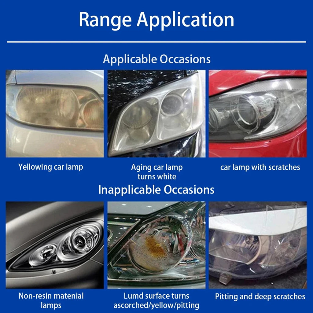 Headlight Restoration Polishing Headlamp Scratch Remover Repair Cleaning Paste Remove Oxidation Headlight Polish Liquid LHB-16