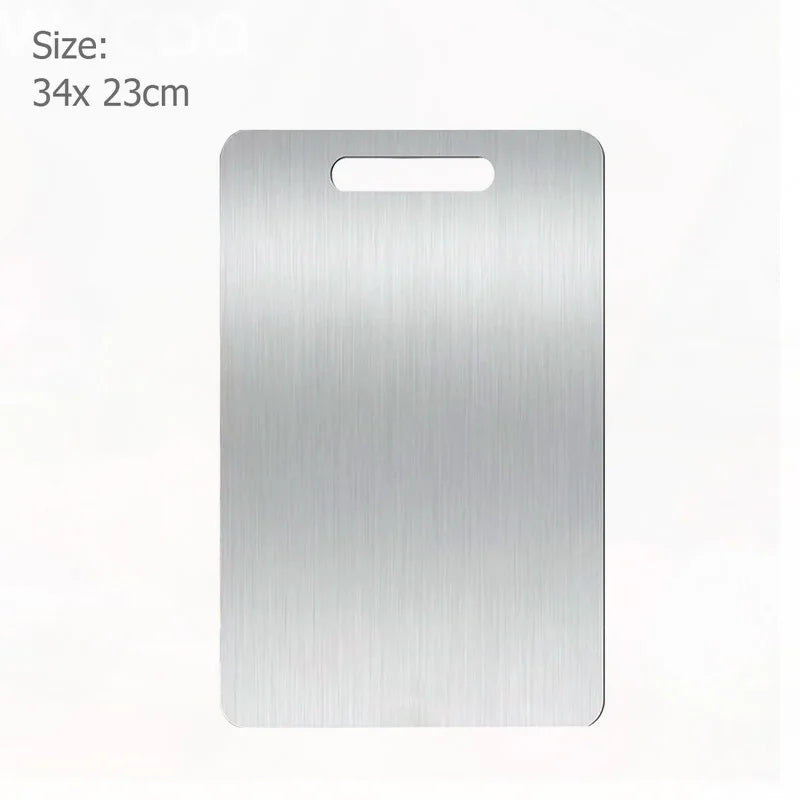 WXCOO Chopping Board Stainless Steel Double Sided Thickened Kneading Dough Board Kitchen Household Fruit Cutting Block