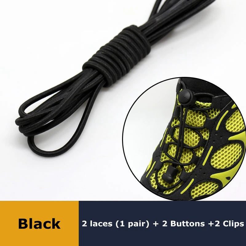 1Pair No Tie Shoe laces Quick Locks Shoelaces Without ties Elastic Laces Sneakers Kids Adult Boot Shoelace for Shoes
