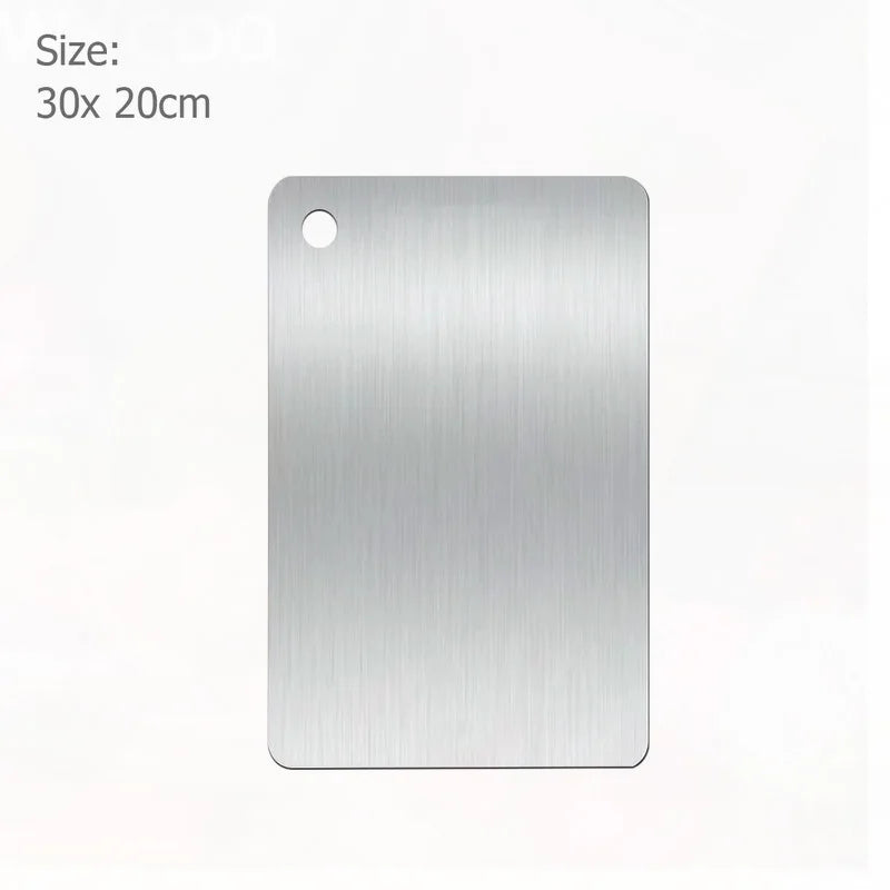 WXCOO Chopping Board Stainless Steel Double Sided Thickened Kneading Dough Board Kitchen Household Fruit Cutting Block