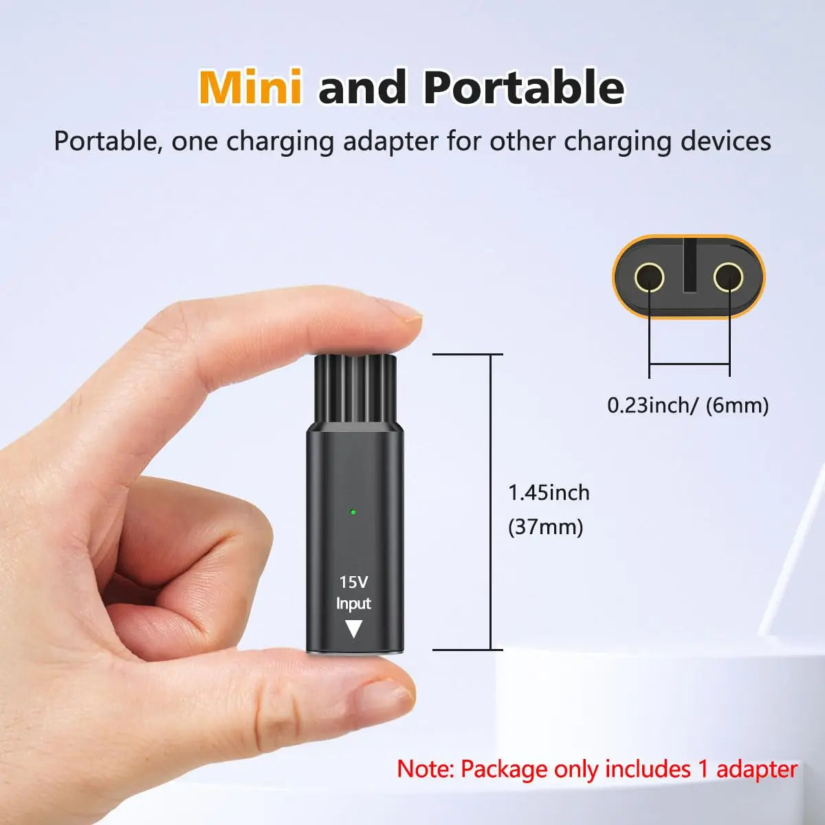 Brangdy 15V HQ8505 Type-C Shaver Adapter Charging Converter for Philips One Blade Pro QP6520 QP6530 QP6510 Beard Trimmer