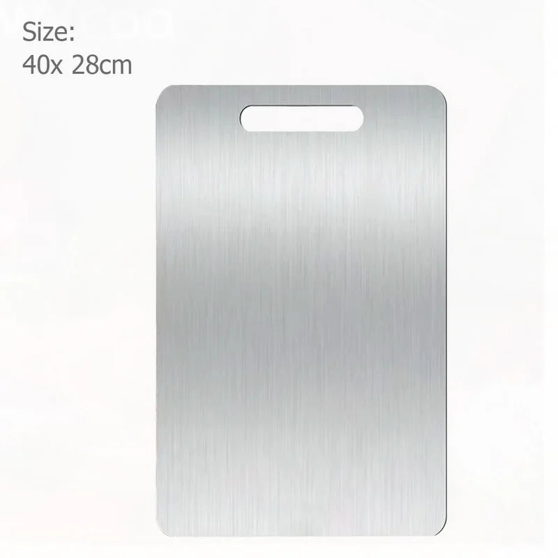 WXCOO Chopping Board Stainless Steel Double Sided Thickened Kneading Dough Board Kitchen Household Fruit Cutting Block